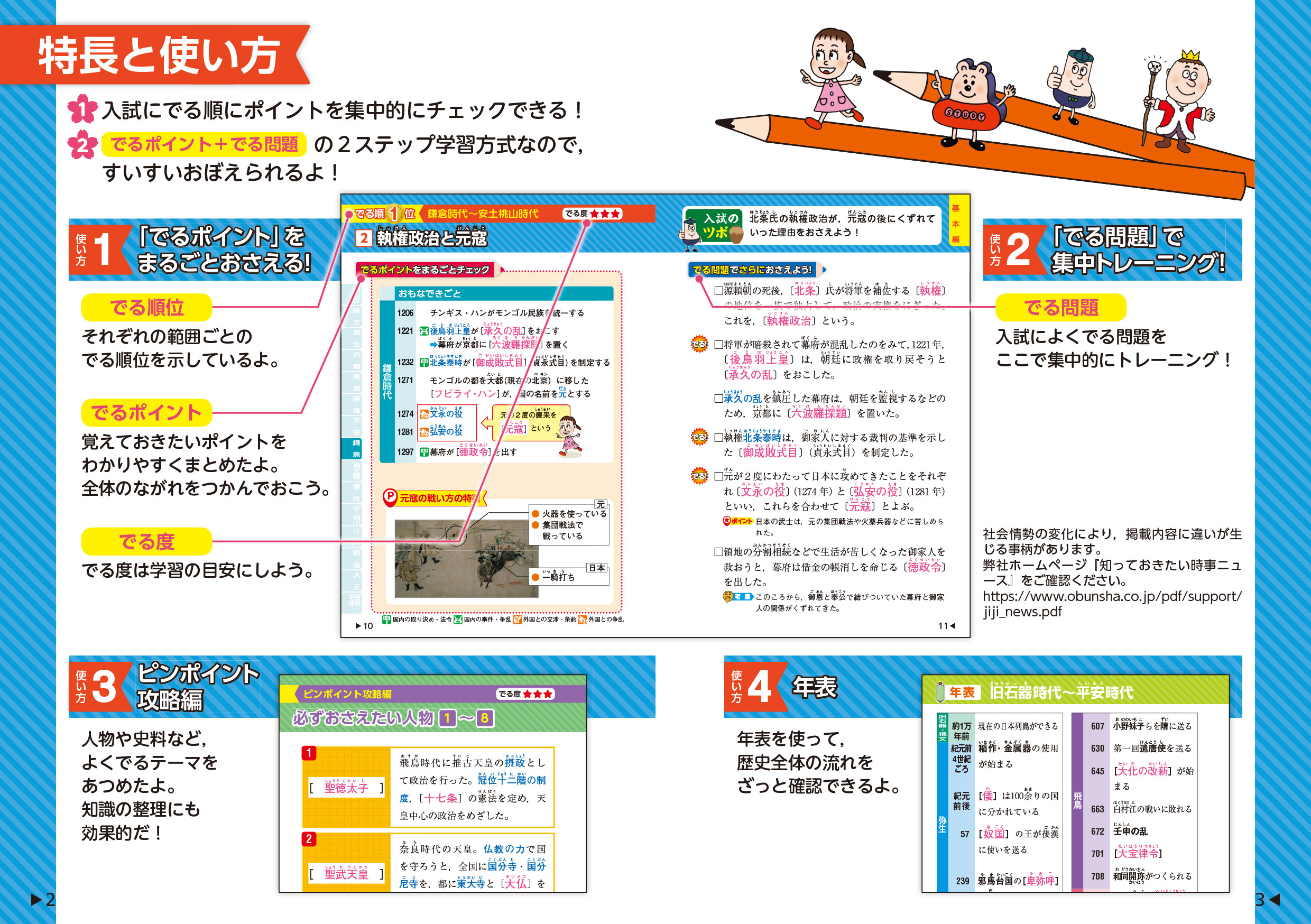 中学入試でる順ポケでる社会 歴史 四訂版 旺文社