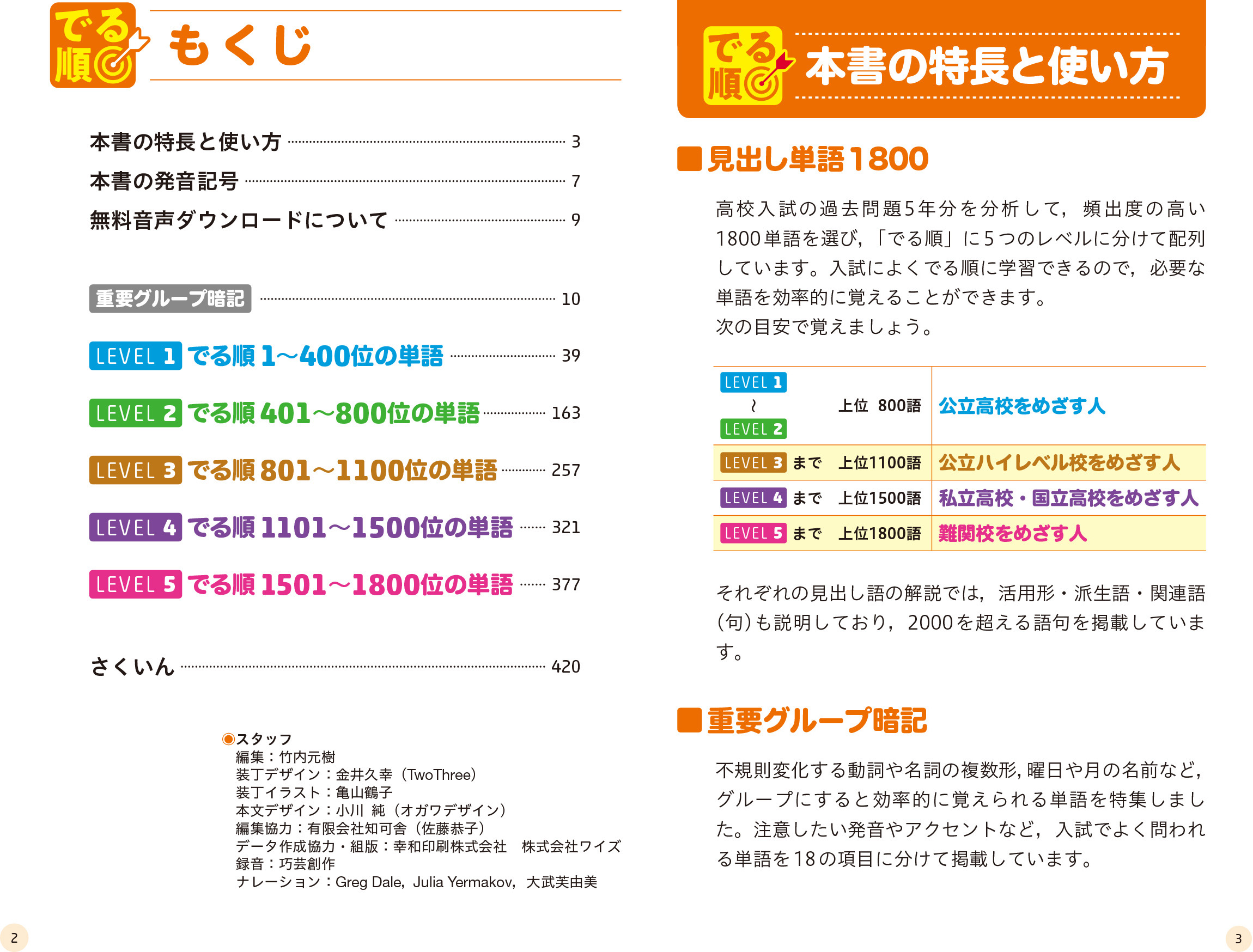 高校入試 でる順ターゲット 中学英単語1800 四訂版 旺文社