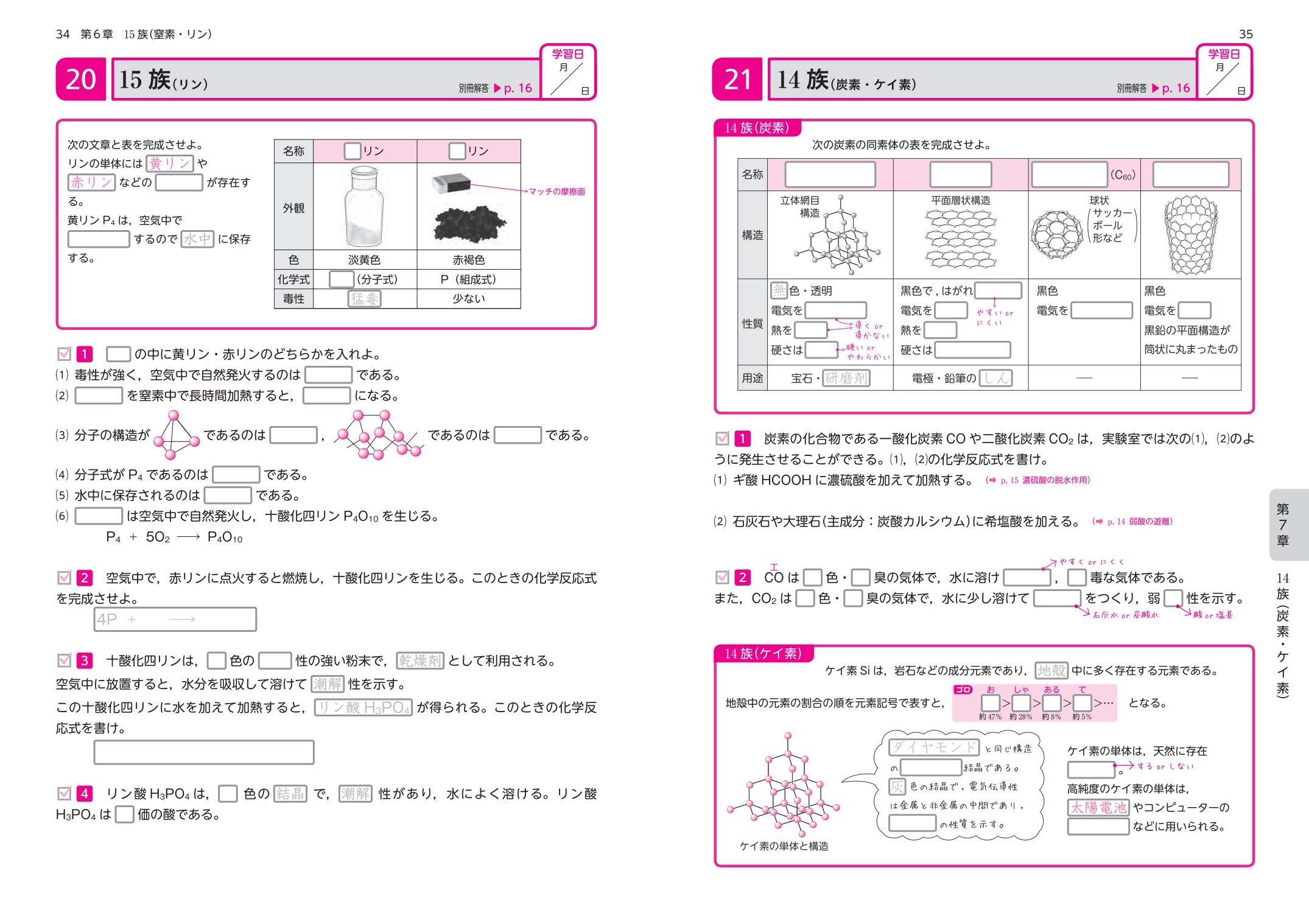 UM26-058 SEG 有機化学基本/無機化学/理論化学理解確認問題集/ノート/チェックシート等 テキストセット 2015 計8冊 47M0D